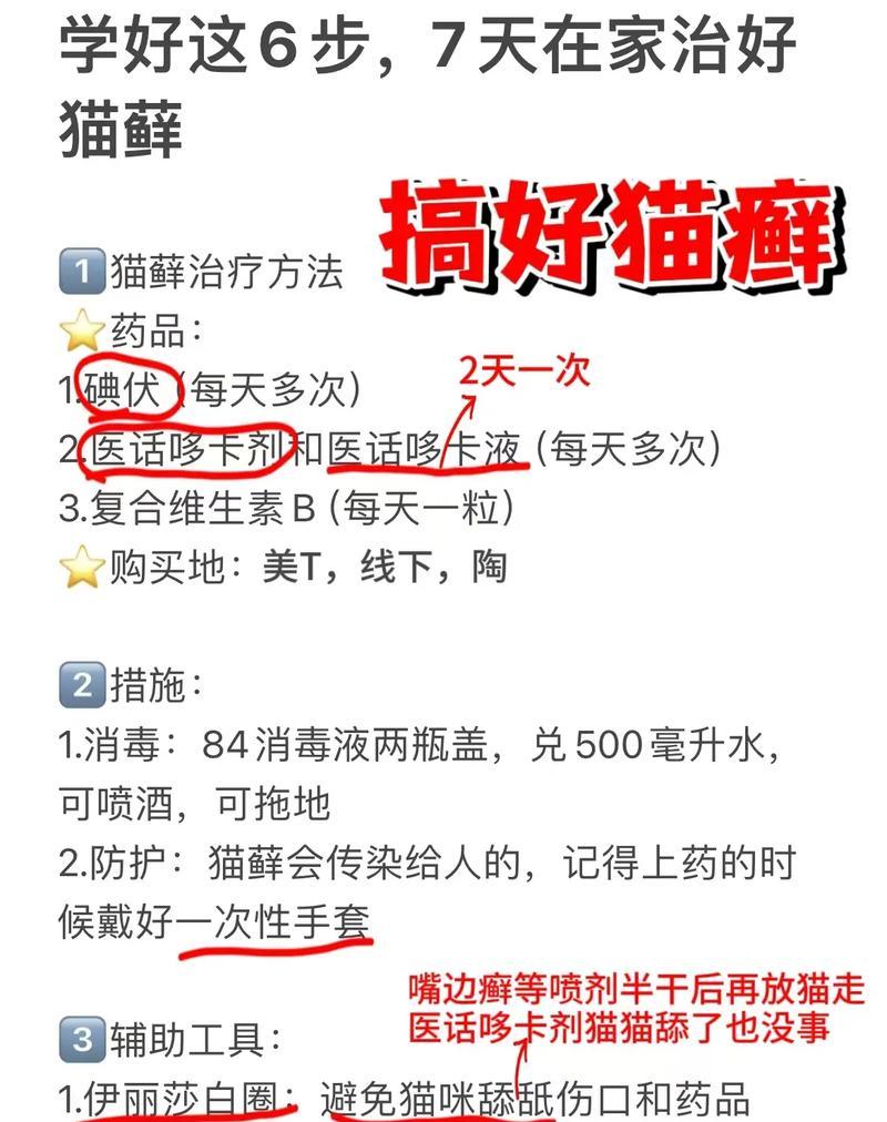 克霉唑治疗猫癣的有效时间（揭秘克霉唑对猫癣的治疗周期和效果）